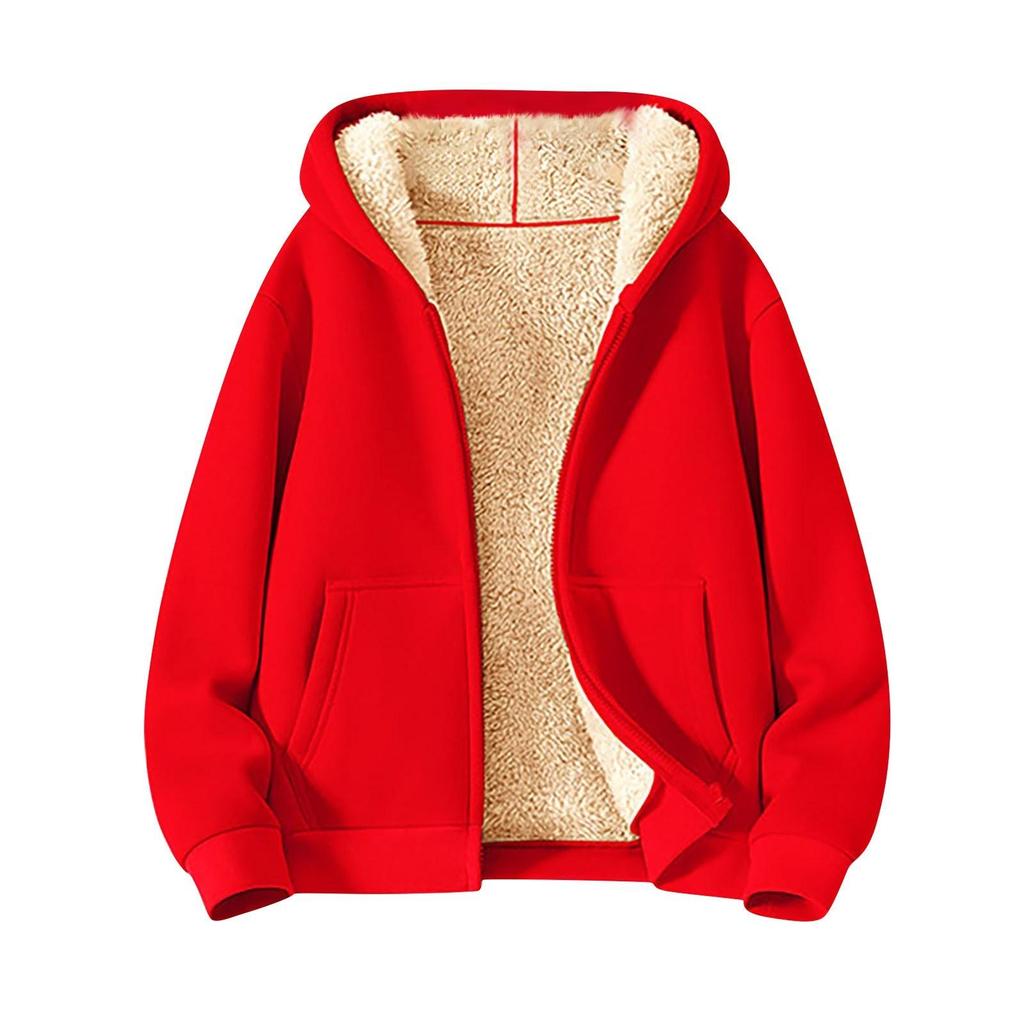 Cappotto da uomo pesante e spesso in pile Felpa con cappuccio da uomo Cardigan