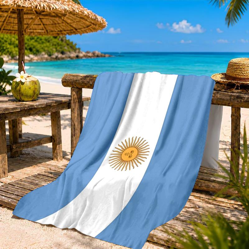 Strandtuch mit Argentinien-Flaggen-Design, Schnelltrocknend, Pflegeleicht, Geeignet für Fitness und Strandurlaub, Sport-Essential