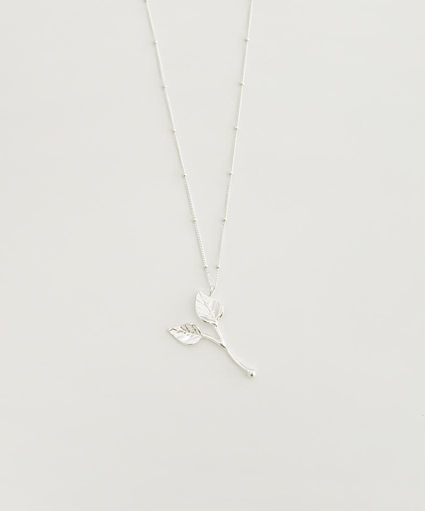 Still Instant Rose With Dew - Necklace 04