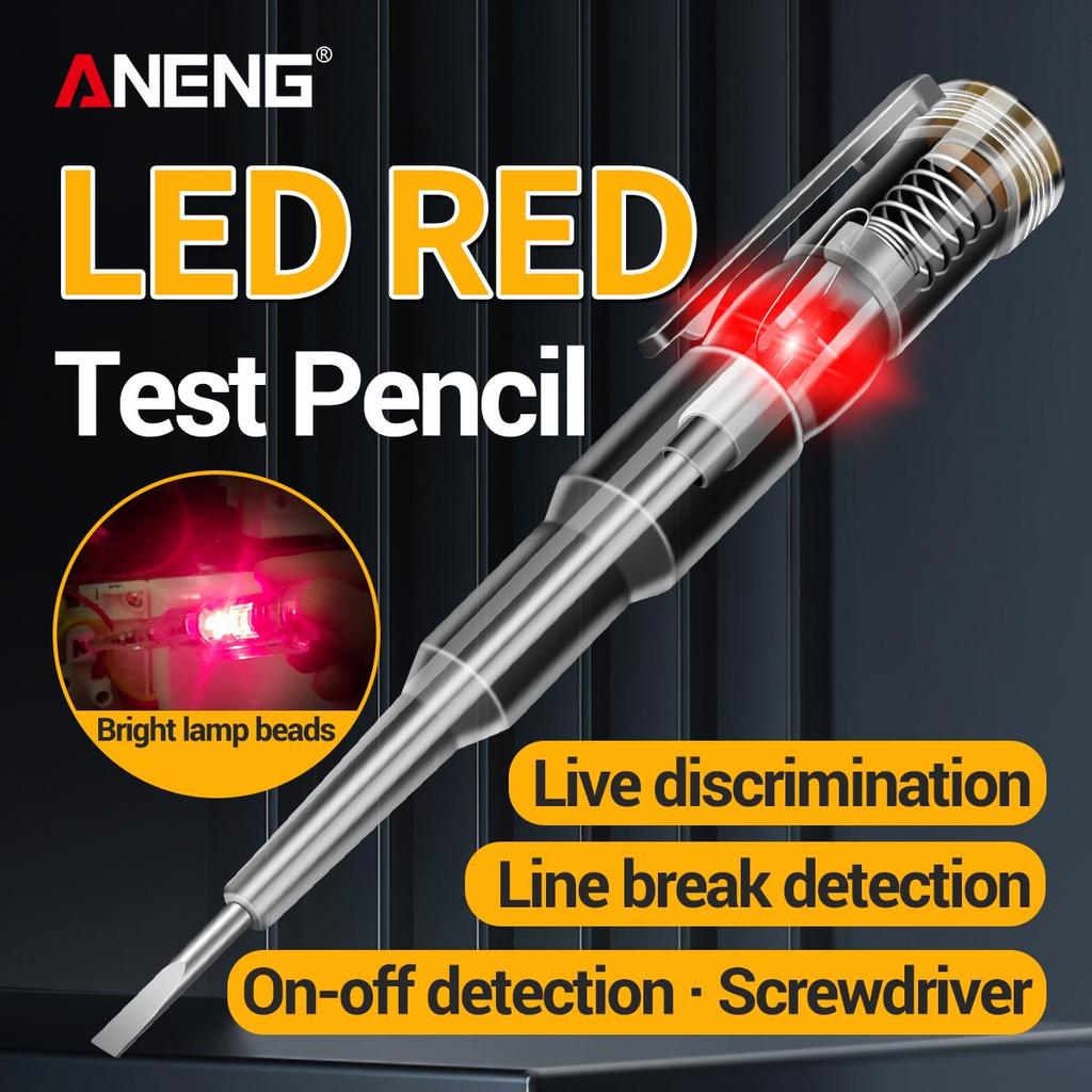 Aneng B09 Electrical Test Pen One Word Bit Screwdriver Non-contact Induction Intelligent Voltage Indicator Light Tester Pen Tool