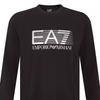 Emporio Armani EA7 Autunno/Inverno 22 T-shirt da uomo con stampa di lettere e numeri, girocollo, maniche lunghe, top, nero 6LPT64-PJ03Z-200