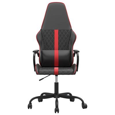 Gaming Chair Black and Red Synthetic Leather