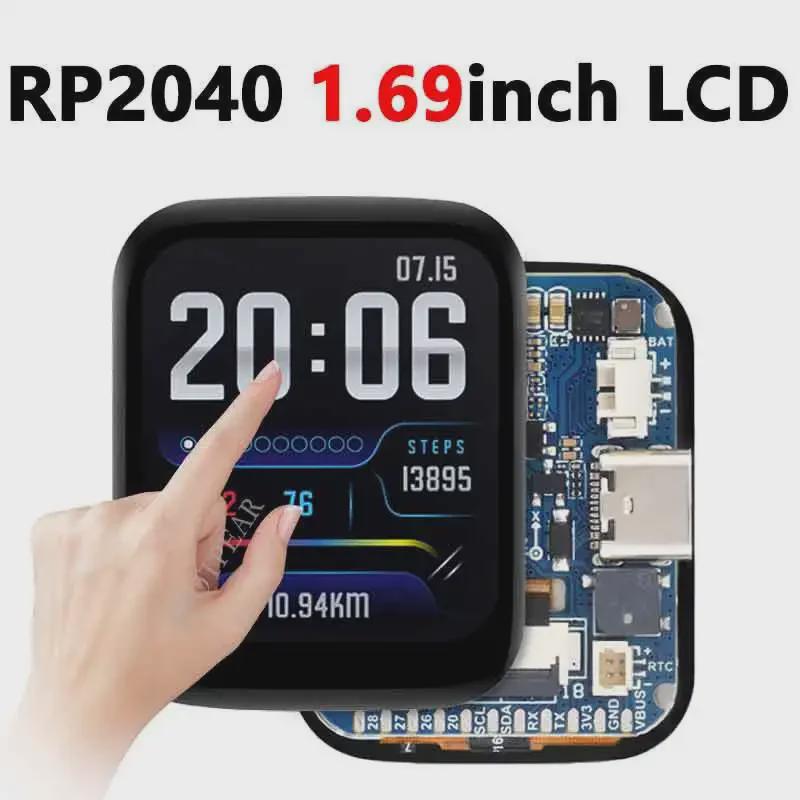 

1.69 LCD Raspberry Pi Pico RP2040 Dev Board with Touchscreen, Accelerometer, Buzzer, and RTC