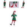 Fashionable Kids Christmas Elf Costume Couple Outfit For Xmas Parties Cosplay Role-play