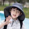Kids Sun Hat with Neck Flap UV Protection Summer Toddler Beach Hat Unisex Ponytail Hat Wide Brim Fishing Hat