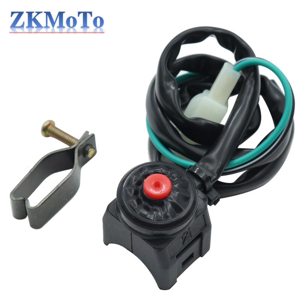 Universal Motorcycle Kill Switch Red Push Button Horn Starter Dirt Bike ATV UTV Dual Sport For 22mm Handlebar Mounted Bars