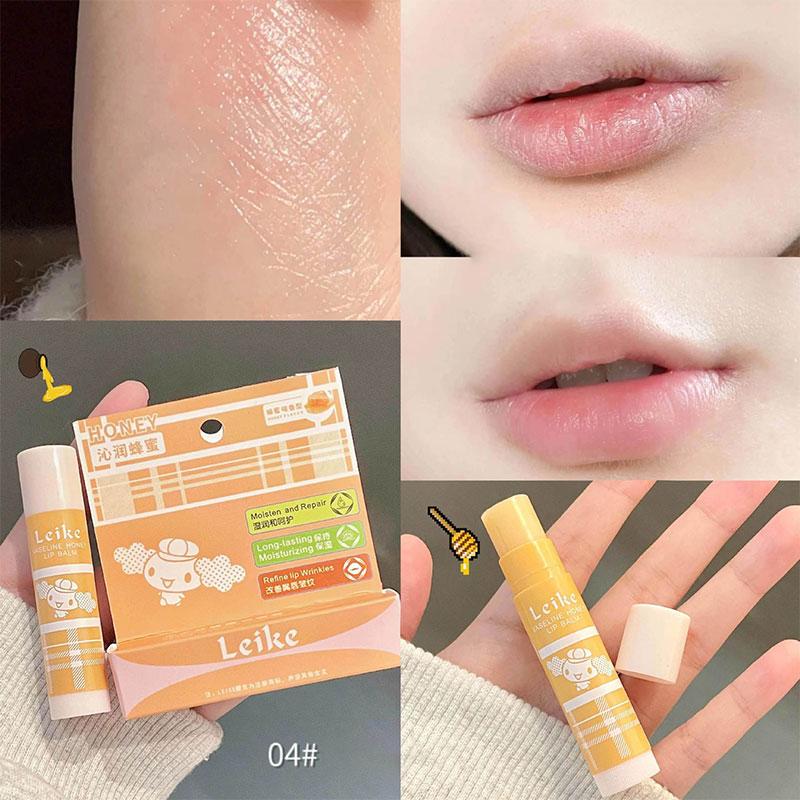 Fruity Natural Clear Lip Balm Nourishing Cherry Lip-Primer Mask Cute Jelly Tinted Gloss Stick Lighten Lines Plump Lip Care
