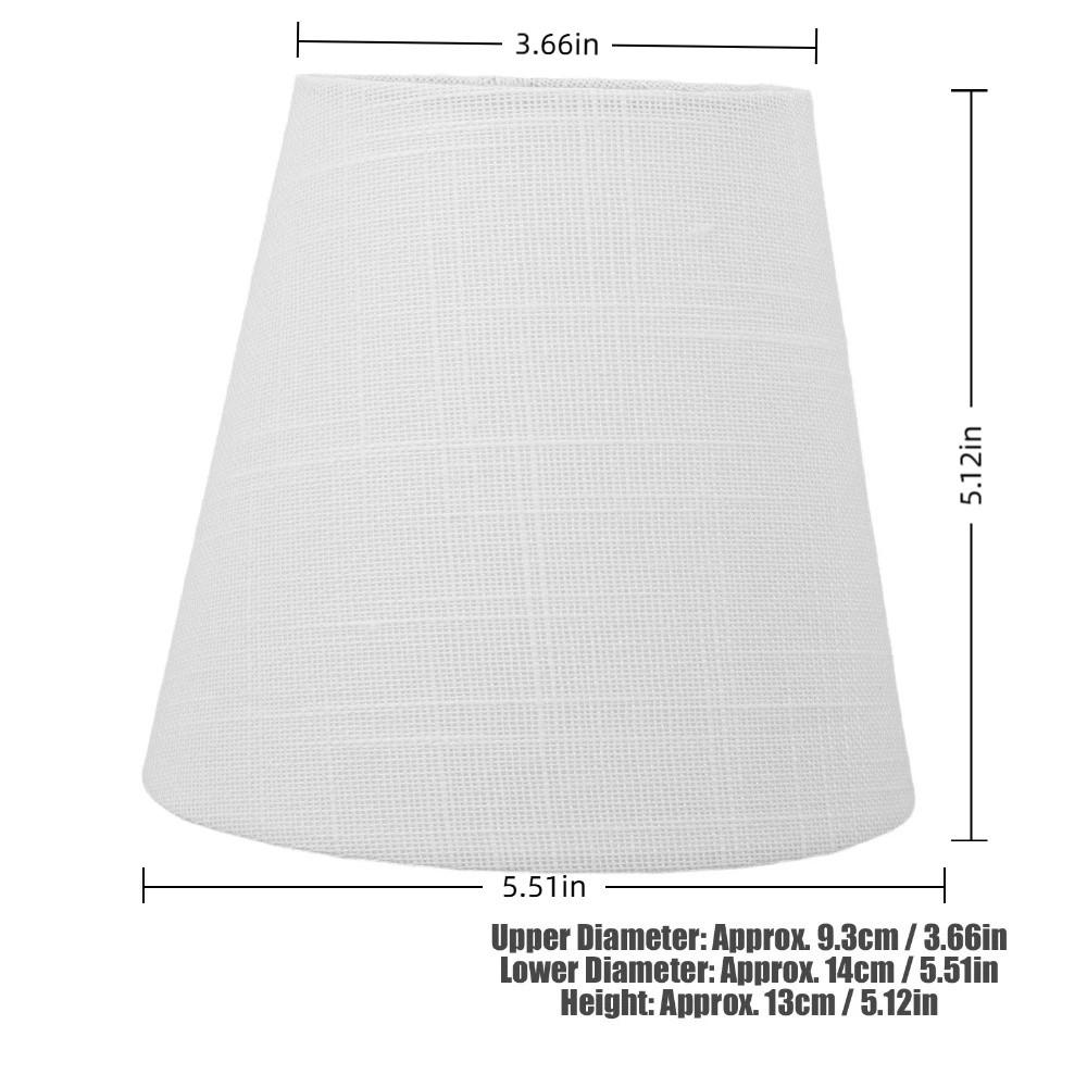 6PCS Modern Fabric Lampshade Clip On Design 5.12 inch Height Chandelier Lamp Shades Lamp Cover Indoor Lamp