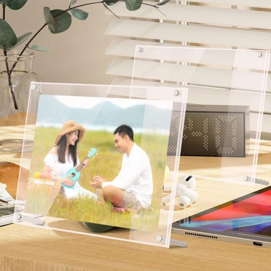 1 Conjunto Porta-Retrato Boa Suporte Estrutura Robusta Sem Moldura Visão Clara Decoração Forte Porta-Retrato Suprimento para Estúdio Fotográfico