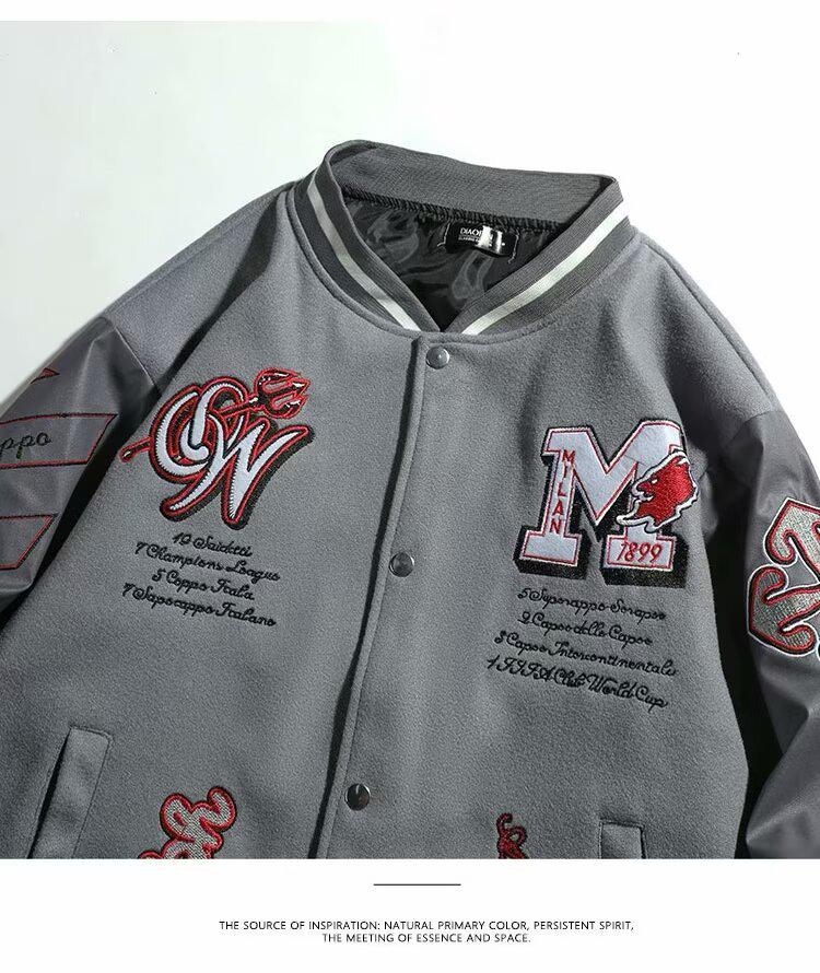 Men's Retro High Street Baseball Jacket - Autumn/Winter Trendy Pilot Style