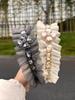 Rüschen-Strass-Stirnband, Leichter Luxus, Vollbesetztes gefaltetes breitkrempiges Stirnband, Hochwertiges Retro-Haaraccessoire
