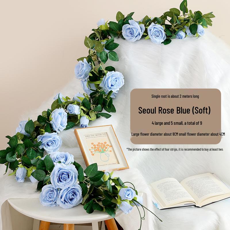 Artificial Rose Vine Hanging Basket and Arch Decoration