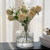 Nordic Retro Style Textured Glass Vase, Glass Bottle, Flower Pot, Hydroponic Glass Tank, Floral Arrangement, Tabletop Vase