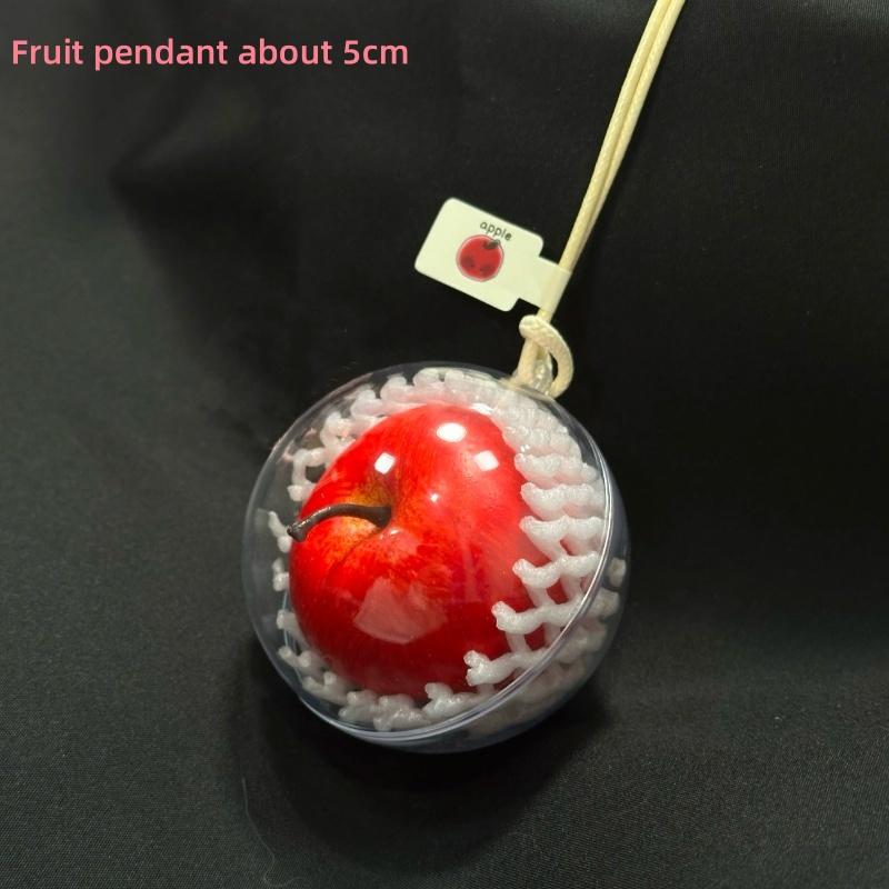 

Simulated Fruit Keychain Car Ornament Cute Foam Fruit Pendant Decoration Bag Charm Hangings Auto Interior Decor Accessories