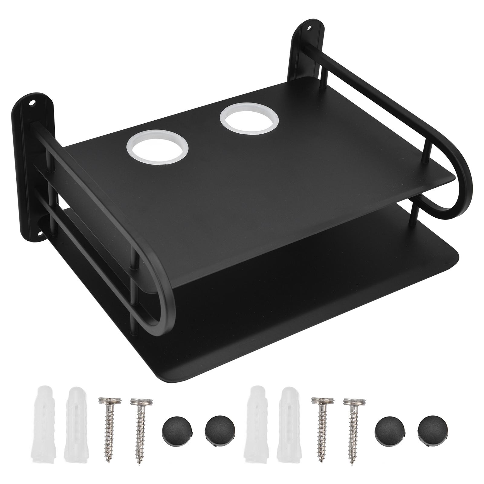 Floating Wall Shelf, Double Layer Double Layer DVD Cable Holder with Bedroom Living Room Hotel