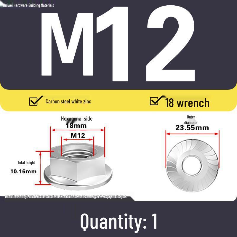 GB6177 Galvanized Hex Flange Nut with Anti-slip Teeth and Washer M4-M20