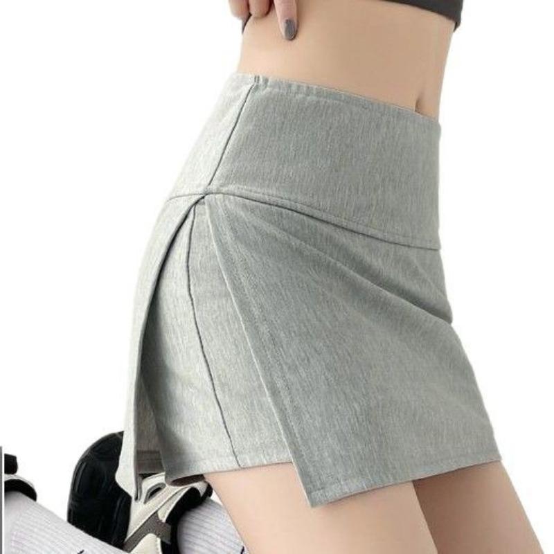 New Summer Small Short Skirt for For Women with Slit Skirt High Waist Hip Skirt Anti-exposure Skirt Pants