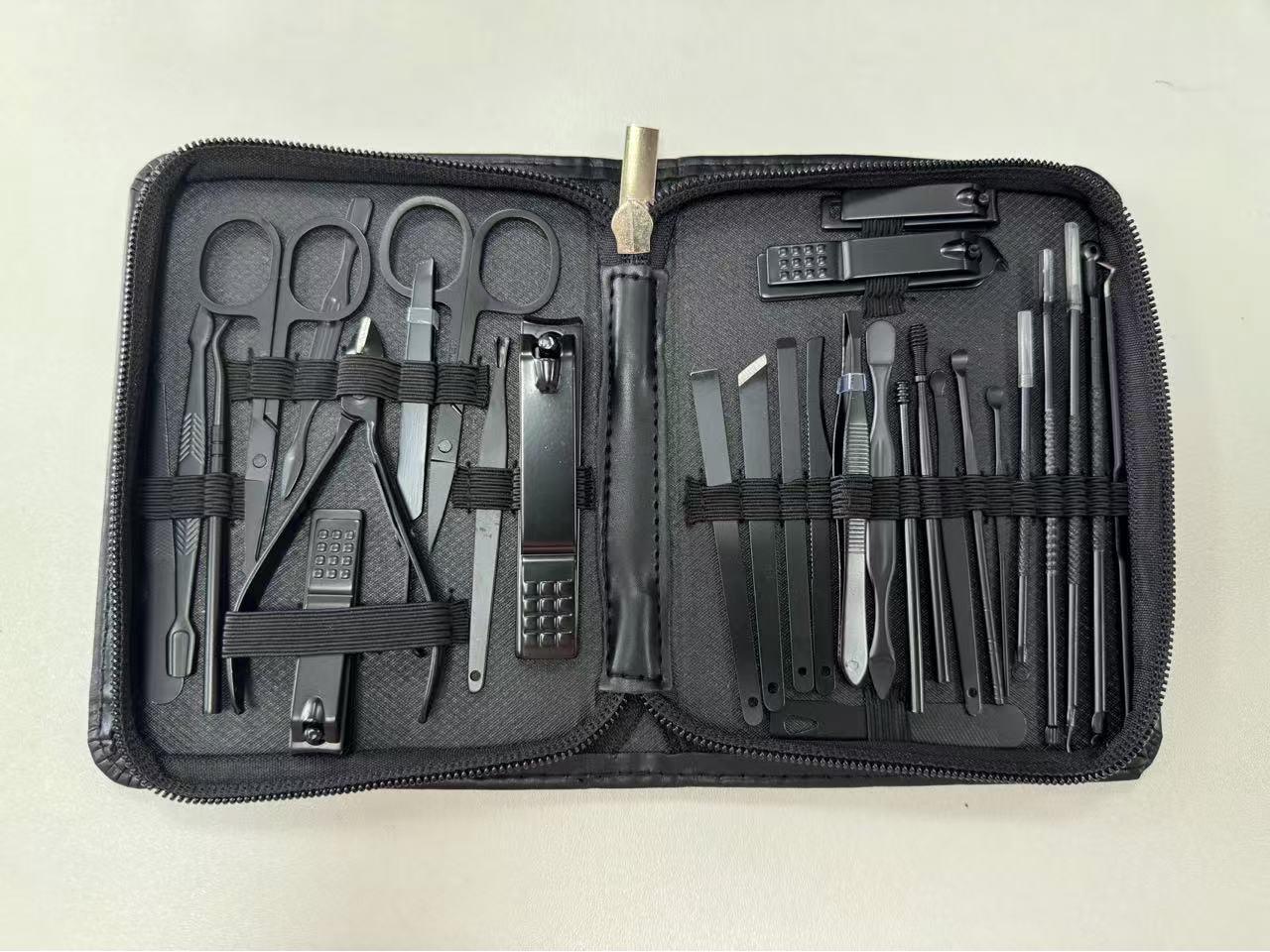 

30-Piece Pink Manicure & Pedicure Set: Large Nail Clippers, Foot Care Tools, Scissors, Knife