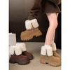 Heightened Thick-soled Piled Thickened Snow Boots Winter Warm Fluffy Birkenstock Cotton Shoes