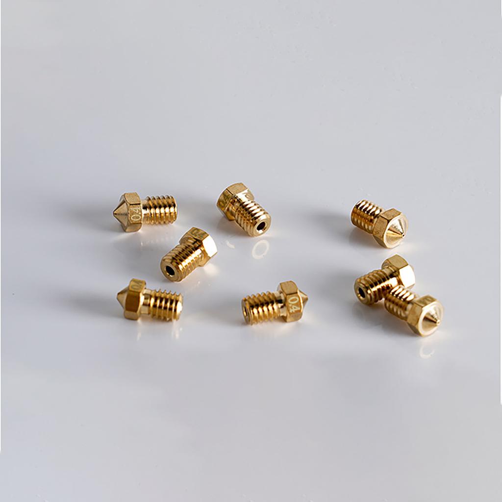 1 bucată 0,1 mm / 0,2 mm / 0,3 mm / 0,4 mm / 0,5 mm / 0,6 mm / 0,8 mm / 1,0 mm Duză din alamă extruder potrivită pentru imprimanta 3D E3D V5 V6 Hotend / 1,75 mm cu filament
