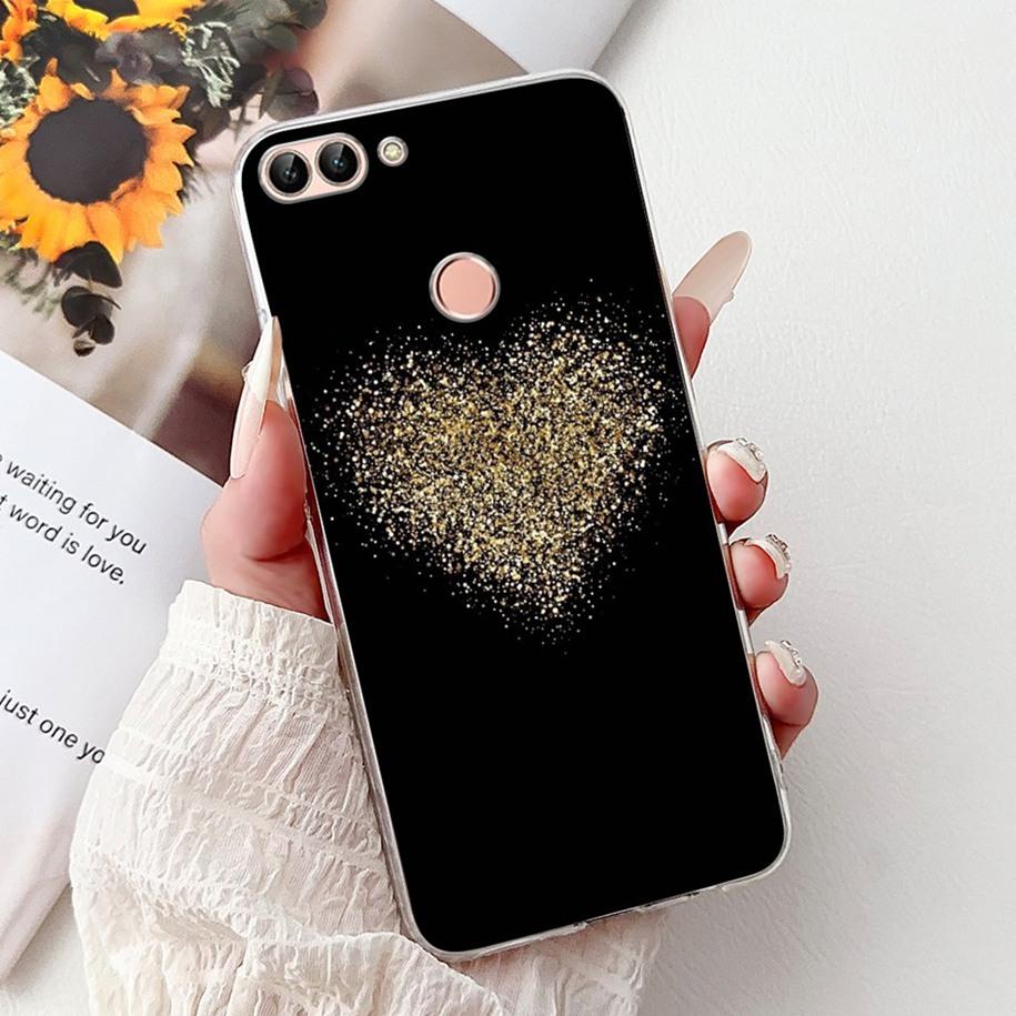For Huawei P Smart Case FIG-LX1 FIG-LX2 FIG-LX3 Cover Luxury Dragon Lion Soft Silicone Phone Cases For Huawei Psmart 2018 Bumper