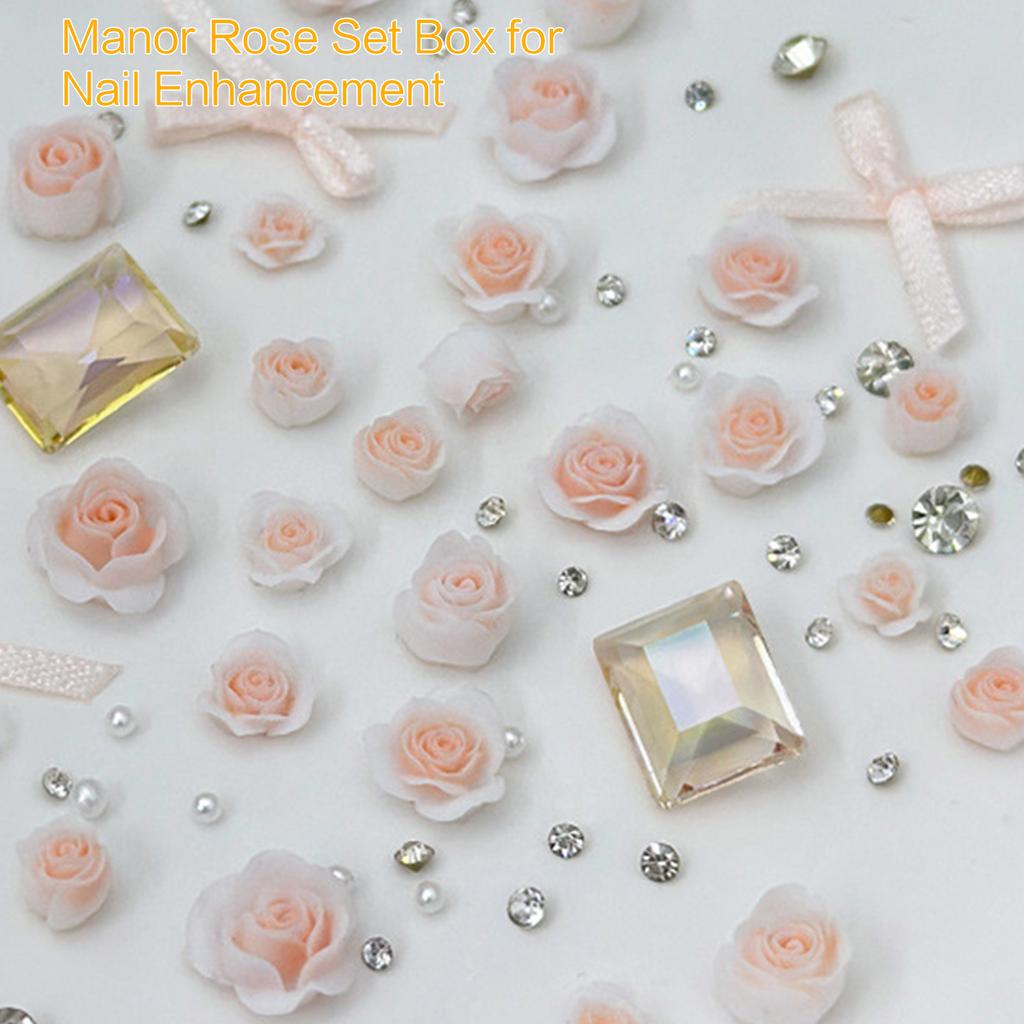 Flower Nail Charms 3D Nail Rhinestones Nails Gems DIY Nail Art Design Nail Pearls Nail Jewelry Mixed Nail Art Decoration