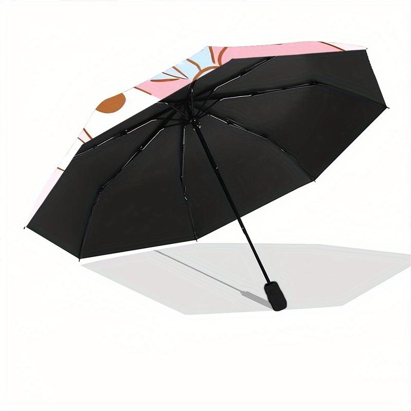 A Sweet Smile My Melody Automatic Opening and Closing Cartoon Umbrella - Small Umbrella Suitable for Various Occasions, Portable 3-Fold Small Umbrella