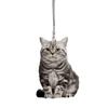 Car Pendant Mini Cat Dog Hanging Charm Ornament Two-Sided Pendants Rearview Mirror Hanging Swing Decoration Car Accessories
