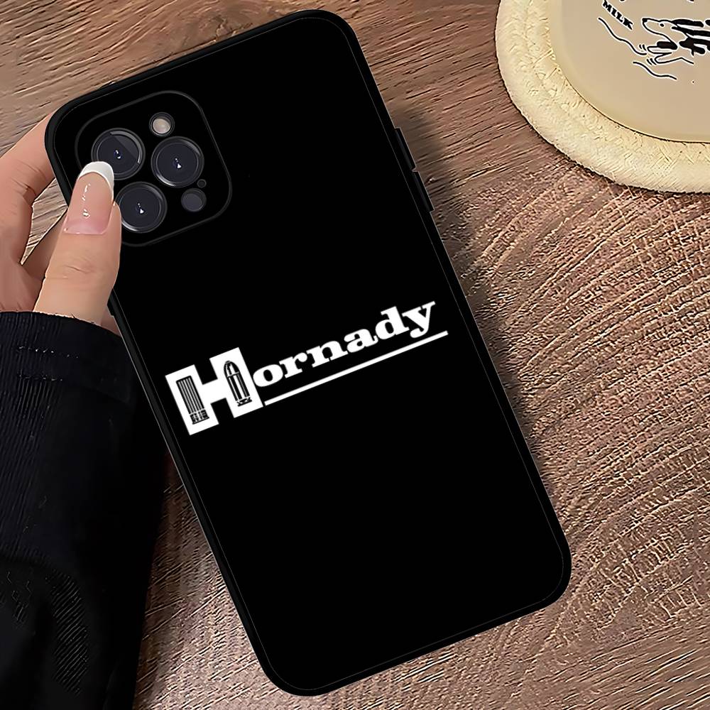 Hornady Logo For IPhone 17 16 15 14 13 12 11 Pro Max Plus Shockproof Black Soft Phone Cover
