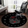 1pc Skull with hat and red eyes, Round carpet, Made of Polyester,Perfect for Decorating Office Chairs, Living Rooms,Vibrant Decorative Rug