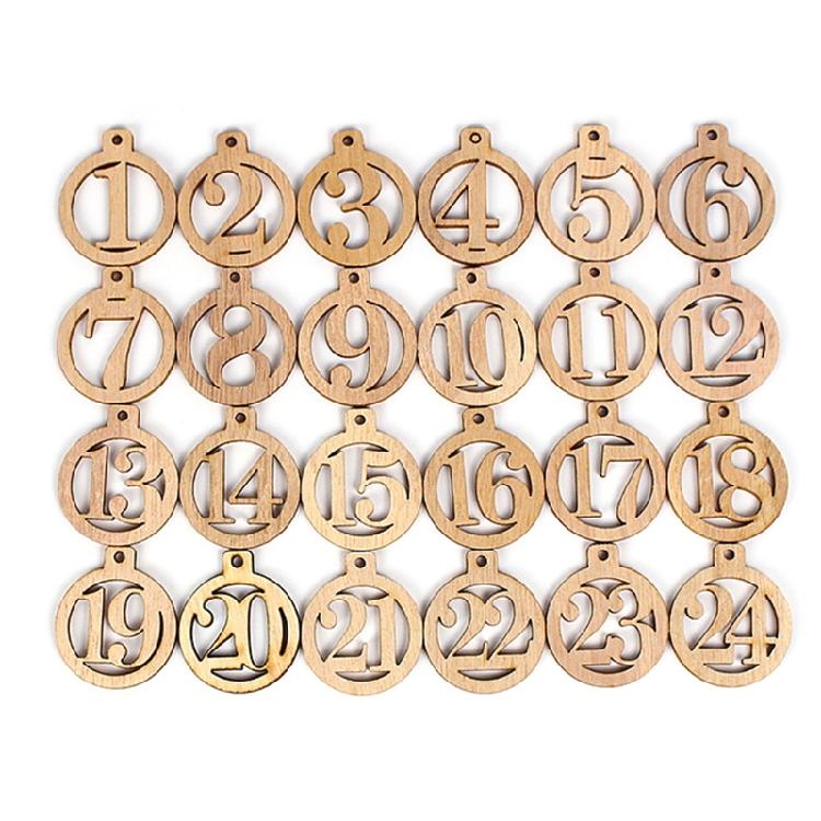 Digital Small Wooden Card Carvings Pendant Suitable for Decorating Living Room
