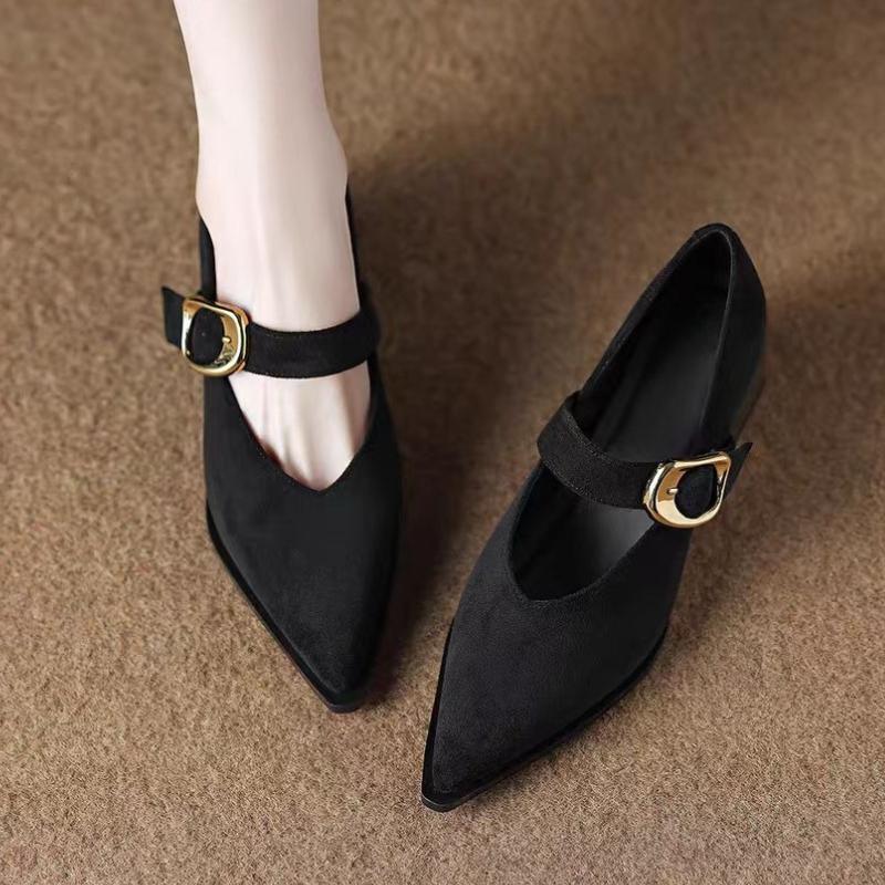 Mary Jane con Tacco Alto 2025 NUOVE Punta Affusolata Scarpe Singole da Donna in Pelle PU Comfort Primavera Estate Abito Scarpe da Donna Sexy