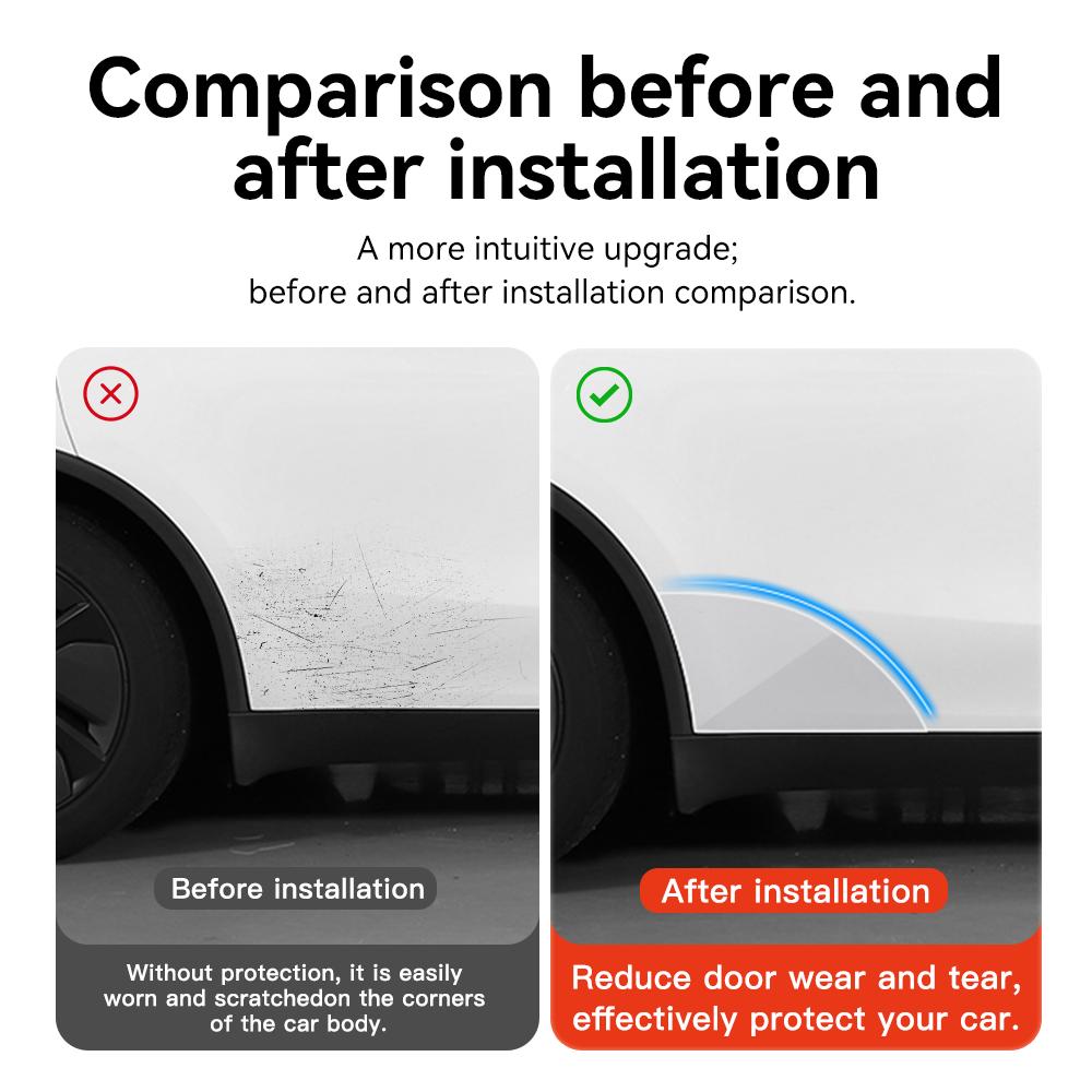 YZ for Tesla Model Y Juniper Car Door Protection TPU Film Car Door Edge Guard Anti-scratch Waterproof Sticker 2026 Accessories