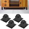 4Pcs/Set Black Furniture Leg Aluminum Alloy Sturdy Adjustable Cabinet Leg Adjustable 60mm/80mm Square Furniture Leg