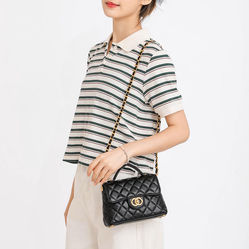 French Small Fragrance Style Diamond Chain Handbag Bag for Women Everyday Summer New Fashionable and Versatile One Shoulder Crossbody Bag