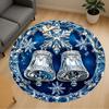 1PC Bells Snowflakes Office Round Area Rug, Under Office Chairs Bedroom Living Room Home Decor,Carpet for Office, -1110179