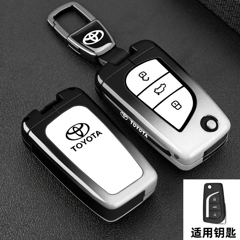 Car Key Case Fob Cover For Toyota Auris Corolla Avensis Verso Yaris Aygo Scion TC IM Camry RAV4 Forturner Car Accessories