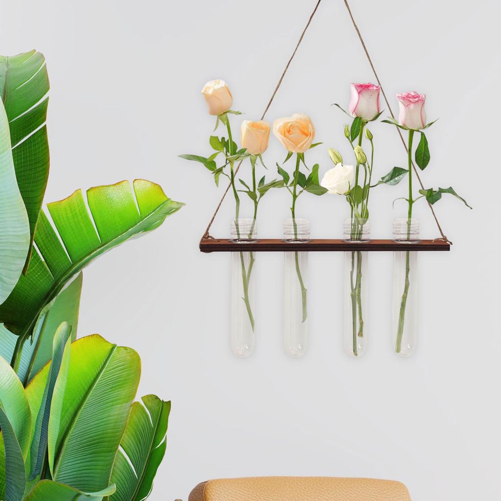 Plant Propagation Station Planter Hanging Propagator for Home Garden Desktop Wall Hanging Test Tubes Vase Planter Hydroponic