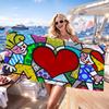 Britto Art Towel Quick Drying Beach Towels Are Suitable For Swimming Pools Camping Yoga And The Gym