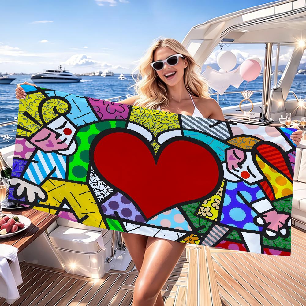 Britto Art Towel Quick Drying Beach Towels Are Suitable For Swimming Pools Camping Yoga And The Gym