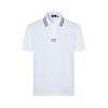[Contrast Striped Embroidered Logo] Spring and Summer Solid Color Clean and Versatile Men's Polo Shirt with a Collar and Short Sleeves
