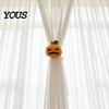 Halloween Decor Curtain Tieback Pumpkin Tieback, Plush Fabric Strap Holiday Holder Holder, Decorative Draperies Holdback for Home Party