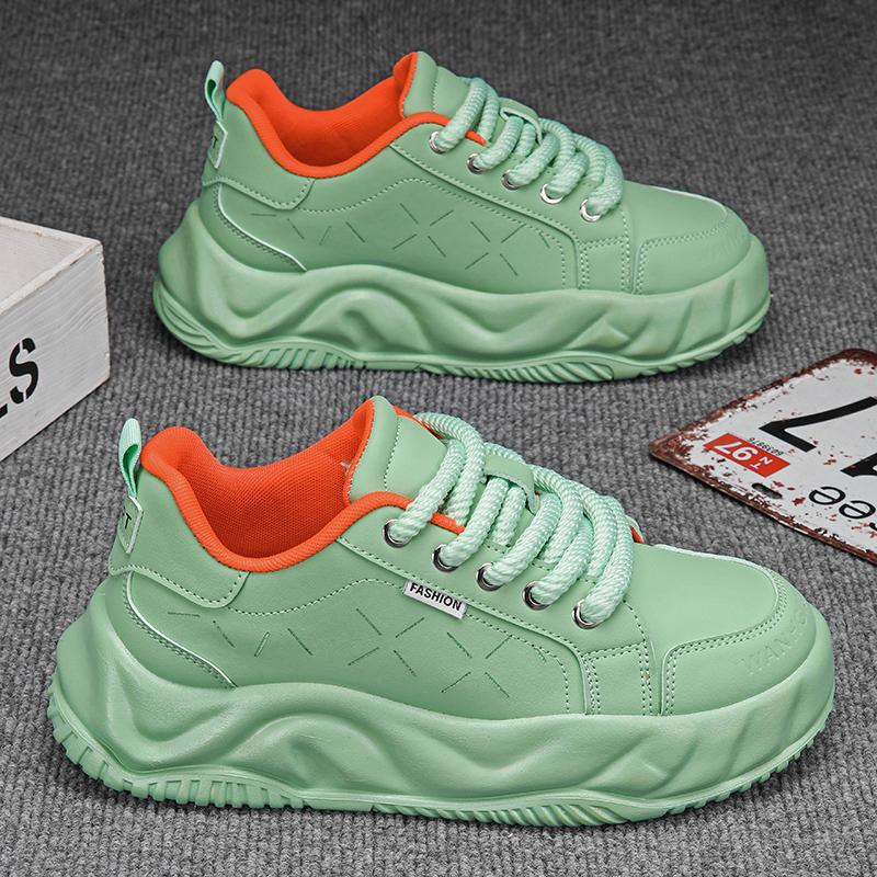 

Чоловіче модне повсякденне низьке взуття для скейтбордингу Хлопчики Зручні кросівки Студенти У тренді М’яка підошва Класичне дихаюче спортивне взуття Не ковзає 44 зелений