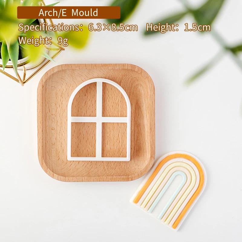 Boho Arch Rainbow Cookie Cutter Mold Bohemian Arched Cake Decorating Tool Birthday Wedding Baby Shower Biscuit Stamp for Baking
