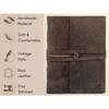 Leather Diary - Antique Handmade Journal with Plain Paper for Men and Women, Gift for Raksha Bandhan As Art Sketchbook