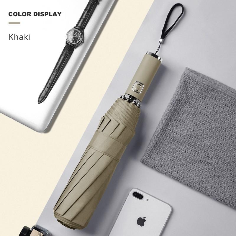 Fully Automatic Folding Umbrella for Women, Large Size, Sturdy, Dual-Use for Sun and Rain, Suitable for Men and Students, Reinforced and Thickened