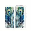 2pcs Vintage Peacock Feather Curtains   Modern Home for Living Room & Bedroom