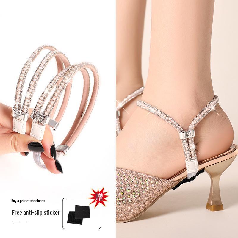 High Heel No-Slip Straps: Secure Fit Tie-Up for Shoes