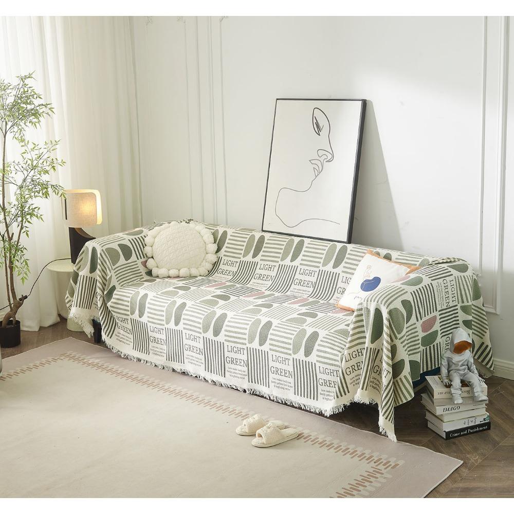 

Nordic Style Sofa Cover Slip Proof Furniture Protector Universal All Season Couch Blanket 90*150cm