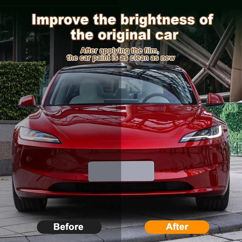 Pre-cut Paint Protection Film for Tesla Model 3 Highland 2024 Car Clear PPF TPU Transparent Headlight Rearview Film Body Sticker